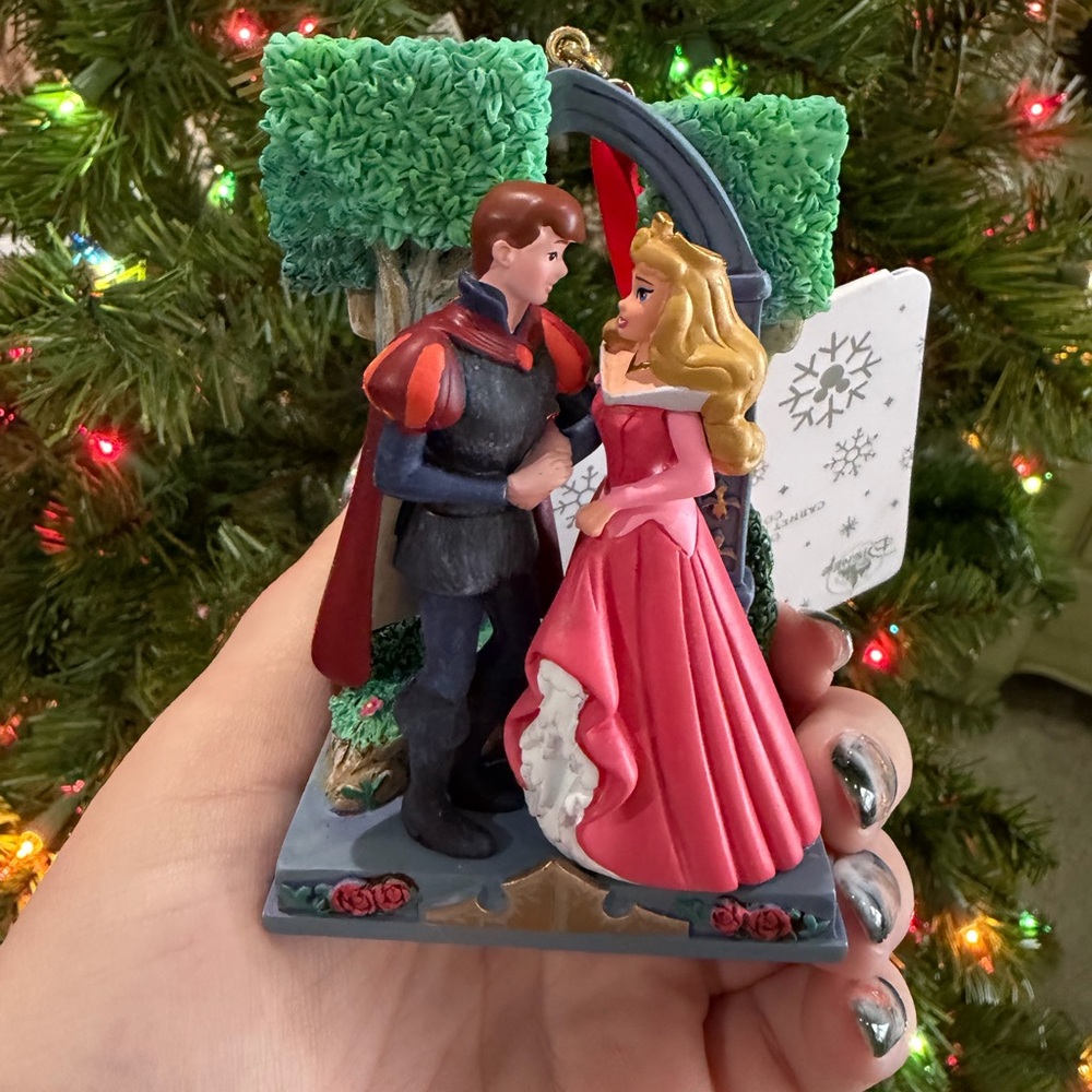 Disney Sleeping Beauty Holiday Ornament - Pink and Black
